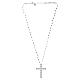 Benedictus rhodium-plated 925 silver necklace, cross pendant with white round rhinestones s3