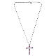Collar cruz colgante zircones blancos rubí plata 925 Benedictus s4