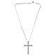Collier croix pavé de zircons argent 925 rhodié Benedictus s4