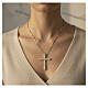 Collier doré croix pavée de zircons blancs en argent 925 – Benedictus s2
