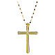 Colar dourado com cruz pavé de zircões brancos em prata 925 Benedictus s4
