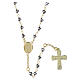 Benedictus rosary jewel in gold-plated 925 silver with hematite and white rhinestones s3