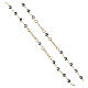 Gold-plated 925 silver rosary with hematite and white zircons Benedictus s4
