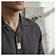 925 Silver Dog-Tag Necklace with Gold Cross, Benedictus s2