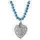 Collana Sacro Cuore maxi perle turchese argento 925 Benedictus s3