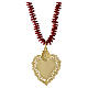 Collana Sacro Cuore argento dorato corallo rosso Benedictus s3