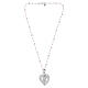 Benedictus Maxi Sacred Heart Necklace with White Crystals, 925 Rhodium-Plated Silver s3