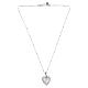 Sacred Heart necklace in 925 rhodium-plated silver, Benedictus s3