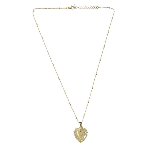 Benedictus Sacred Heart necklace, gold-plated 925 silver 3