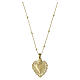 Benedictus Sacred Heart necklace, gold-plated 925 silver s1