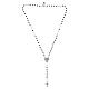 Chapelet crucifixion perles cristal noir argent 925 rodié Benedictus s4