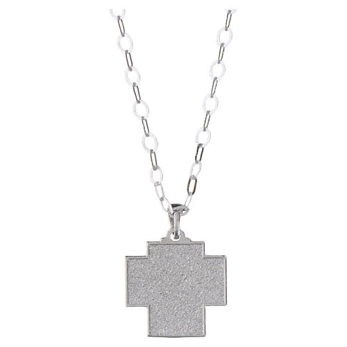 Collier croix Jésus Crucifié en argent 925 rhodié Benedictus 5