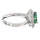AMEN 925 Silver Ring with Green Heart Zircon and White Pave s4