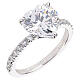 Ring von AMEN aus rhodiniertem 925er Silber mit weißem Herz-Zirkonia s1