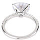 White Heart Zircon Ring, AMEN 925 Silver s5