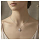 AMEN necklace with white zircon cross, rhodium-plated 925 silver s2