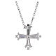 Collana croce zirconi bianchi rodiata AMEN argento 925 s3