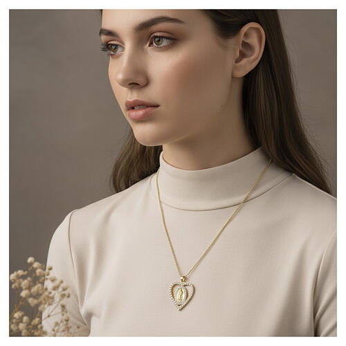 18kt gold-plated Our Lady of Guadalupe necklace 2