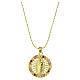 Guadalupe multicolour medal necklace, 18K gold plated s1
