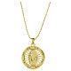 Collier médaille Guadalupe multicolore plaqué or 18K s4