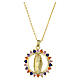 Collana Madonna di Guadalupe medaglia tonda multicolore s1