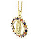 Colar Nossa Senhora de Guadalupe medalha redonda multicolorida s3