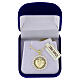 Sacred Heart medal necklace, 0.8 in gold-plated s6