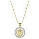 Collar medalla Sagrado Corazón decorada chapada oro 20 mm s1