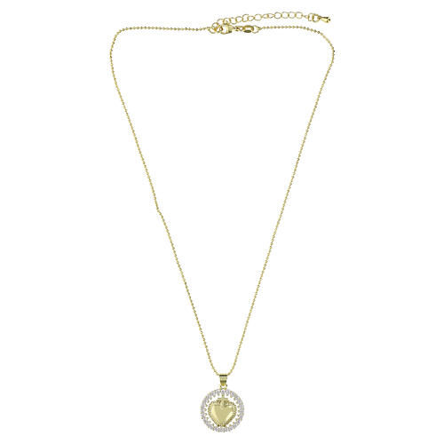 Sacred Heart Medal Necklace Gold-Plated 20 mm 4