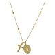 Collier en argent 925 doré Christ zircons blancs 45 cm s3
