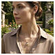 Amen necklace in 925 silver, gold finish, double hearts s2