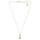 Amen double-heart necklace in 925 silver with gold finish s4