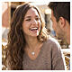 Amen necklace with luminous pavé heart, 925 silver s2