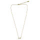 Colar acabamento dourado com escrita Love prata 925 Amen s4