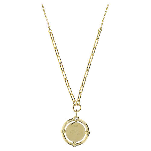 Collier Vierge Reine du Ciel finition dorée Amen en argent 925 3