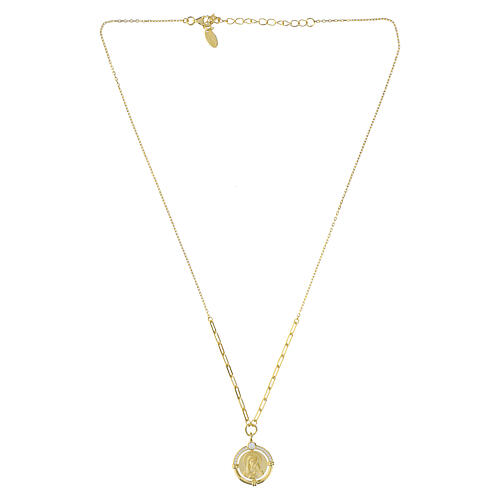 Collier Vierge Reine du Ciel finition dorée Amen en argent 925 4