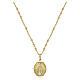 Virgin Mary necklace Amen 925 silver Miraculous medal with white zircons s1