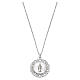 Amen Miraculous Virgin Mary necklace 925 silver white enamel and mother-of-pearl s1