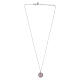 Virgin Mary Miraculous necklace pink mother-of-pearl and enamel Amen 925 silver s4