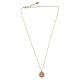 Collana finitura oro smalto rosa e madreperla Amen argento 925 s4