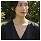 Amen Heart Necklace with Aquamarine Zircon, 925 Silver s2