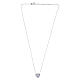 Amen Heart Necklace with Aquamarine Zircon, 925 Silver s4