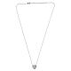 Heart necklace in 925 silver with white zircon, Amen s4
