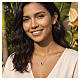 Amen 925 silver heart necklace with ruby-coloured zircon s2