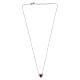 Collier Amen cœur avec zircon couleur rubis argent 925 s4