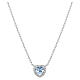Amen 925 silver necklace with aquamarine-coloured heart-shaped zirconia s1