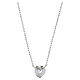 Collier Amen avec zircon aigue-marine en forme de cœur argent 925 s3
