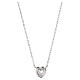 Collier cœur avec zircon rose morganite Amen argent 925 s3