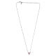 Collier cœur avec zircon rose morganite Amen argent 925 s4