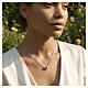 Collana Amen argento 925 cuore zircone rubino s2